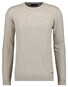 Ragman Supersoft Knit Pullover Knitted Elbow Patches Trui Beige Melange