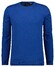 Ragman Supersoft Knit Pullover Knitted Elbow Patches Trui Blauw