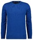 Ragman Supersoft Knit Pullover Knitted Elbow Patches Trui Blauw