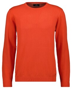 Ragman Supersoft Knit Pullover Knitted Elbow Patches Trui Coral