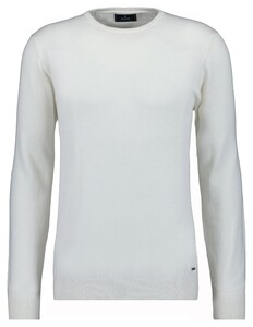 Ragman Supersoft Knit Pullover Knitted Elbow Patches Trui Ecru