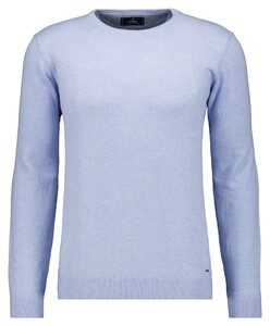 Ragman Supersoft Knit Pullover Knitted Elbow Patches Trui Licht Blauw