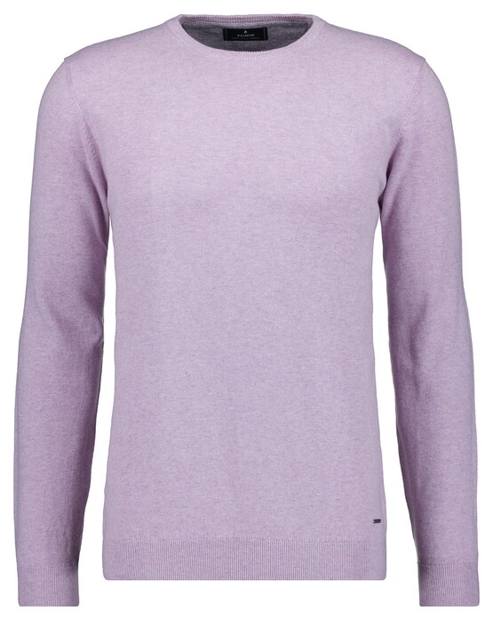 Ragman Supersoft Knit Pullover Knitted Elbow Patches Trui Licht Roze