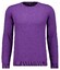 Ragman Supersoft Knit Pullover Knitted Elbow Patches Trui Paars