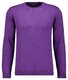 Ragman Supersoft Knit Pullover Knitted Elbow Patches Trui Paars