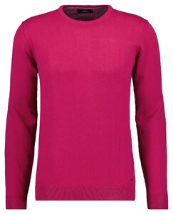 Ragman Supersoft Knit Pullover Knitted Elbow Patches Trui Purpur