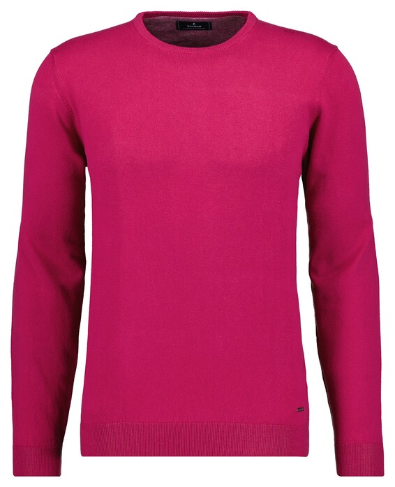 Ragman Supersoft Knit Pullover Knitted Elbow Patches Trui Purpur