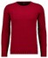 Ragman Supersoft Knit Pullover Knitted Elbow Patches Trui Rood