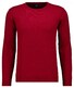 Ragman Supersoft Knit Pullover Knitted Elbow Patches Trui Rood