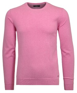 Ragman Supersoft Knit Pullover Knitted Elbow Patches Trui Rosé