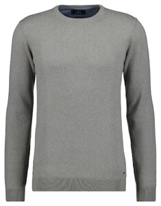Ragman Supersoft Knit Pullover Knitted Elbow Patches Trui Taupe