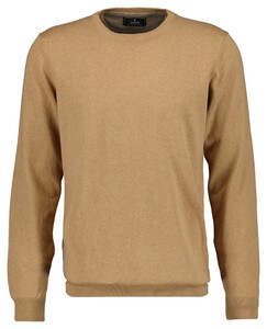 Ragman Supersoft Knit Pullover Knitted Elbow Patches Trui Zand