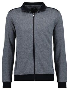 Ragman Sweat Cardigan Jacket Minimal Texture Side Pockets Vest Zwart