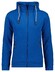 Ragman Sweat Cardigan Stand Up Drawstring Collar Vest Blauw
