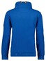 Ragman Sweat Cardigan Stand Up Drawstring Collar Vest Blauw