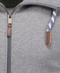 Ragman Sweat Cardigan Stand Up Drawstring Collar Vest Grijs