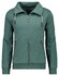 Ragman Sweat Cardigan Stand Up Drawstring Collar Vest Groen