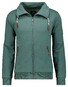 Ragman Sweat Cardigan Stand Up Drawstring Collar Vest Groen