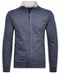 Ragman Sweat Cardigan Standup Collar Vest Donker Blauw