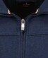 Ragman Sweat Jacket Stand Up Zip Collar Vest Donker Blauw