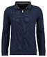 Ragman Sweat Jacket Stand Up Zip Collar Vest Donker Blauw
