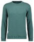 Ragman Sweat Tow-Tone Look Slub Jersey Trui Groen