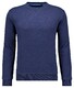Ragman Sweat Tow-Tone Look Slub Jersey Trui Jeans Blauw