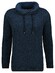 Ragman Texture Knit Stand Up Maseltov Drawstring Collar Trui Blauw-Groen