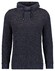 Ragman Texture Knit Stand Up Maseltov Drawstring Collar Trui Bruin-Blauw