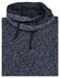 Ragman Texture Knit Stand Up Maseltov Drawstring Collar Trui Donker Blauw-Grijs