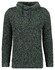 Ragman Texture Knit Stand Up Maseltov Drawstring Collar Trui Donker Groen