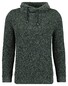 Ragman Texture Knit Stand Up Maseltov Drawstring Collar Trui Donker Groen