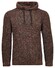 Ragman Texture Knit Stand Up Maseltov Drawstring Collar Trui Donkergroen-Beige
