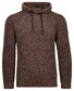Ragman Texture Knit Stand Up Maseltov Drawstring Collar Trui Donkergroen-Beige