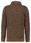 Ragman Texture Knit Stand Up Maseltov Drawstring Collar Trui Groen-Beige