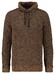 Ragman Texture Knit Stand Up Maseltov Drawstring Collar Trui Groen-Beige