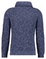 Ragman Texture Knit Stand Up Maseltov Drawstring Collar Trui Night Blue-Grey
