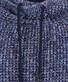 Ragman Texture Knit Stand Up Maseltov Drawstring Collar Trui Night Blue-Grey