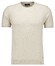 Ragman Texture Knit Tone-In-Tone Short Sleeve Round Neck Trui Ecru