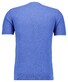 Ragman Texture Knit Tone-In-Tone Short Sleeve Round Neck Trui Royal Blue