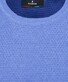 Ragman Texture Knit Tone-In-Tone Short Sleeve Round Neck Trui Royal Blue
