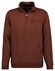 Ragman Troyer Zip Collar Chest Pocket Trui Burnt Orange