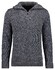 Ragman Troyer Zip Cotton Knit Pullover Elbow Patches Pullover Dark Blue-Beige