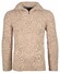 Ragman Troyer Zip Cotton Knit Pullover Elbow Patches Trui Beige Melange