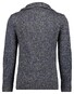 Ragman Troyer Zip Cotton Knit Pullover Elbow Patches Trui Donker Blauw-Beige