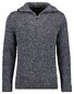 Ragman Troyer Zip Cotton Knit Pullover Elbow Patches Trui Donker Blauw-Beige