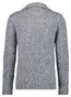 Ragman Troyer Zip Cotton Knit Pullover Elbow Patches Trui Grijs Melange