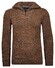Ragman Troyer Zip Cotton Knit Pullover Elbow Patches Trui Groen-Beige
