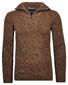 Ragman Troyer Zip Cotton Knit Pullover Elbow Patches Trui Groen-Beige