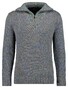 Ragman Troyer Zip Cotton Knit Pullover Elbow Patches Trui Multicolor